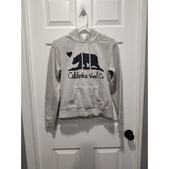 Cali Surf Co Tops - Cali Love Heritage Women’s Cali Surf Co Heather Gray Pullover Hoodie Size MEDIUM